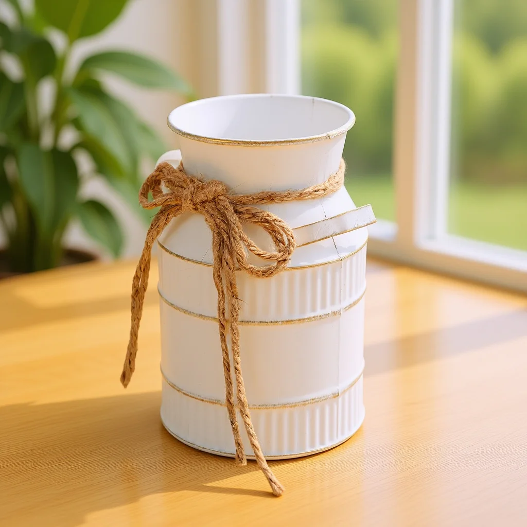 

Vintage Iron Milk Jug Flower Vase Rustic Metal Pitcher Decorative Planter Hanging Container for Home Vase Flower Jug