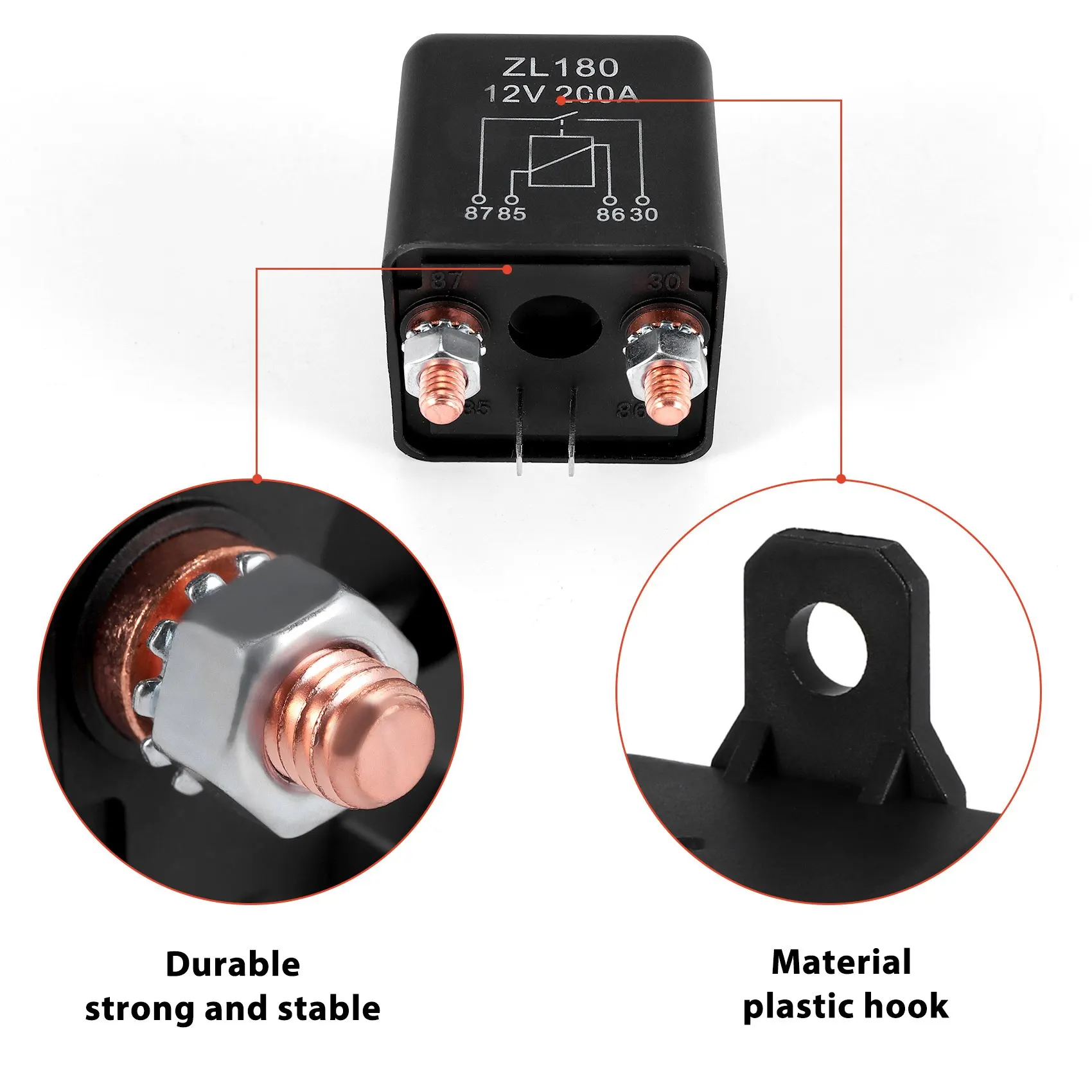 

Customer Favorite 12V 200A Relay Car Truck Engine Automobile Boat Car Starter Heavy Duty Split Charging ZL180 With 2 Pin Footpri