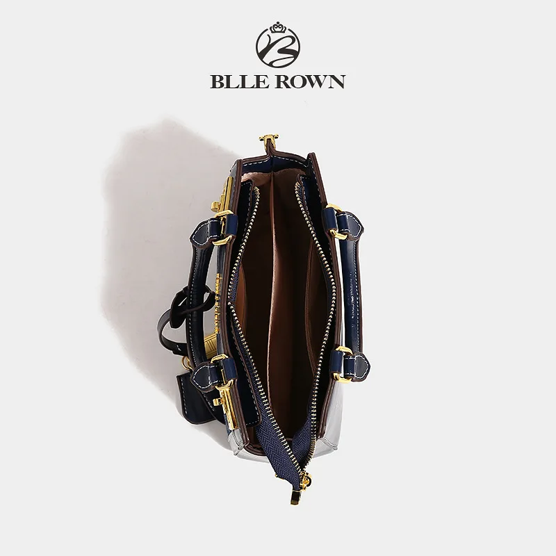 High Quality Brand Klein Blue New Gold Lock Fashion Retro Portable Shoulder Bag Messenger Bags Luxury Designer HandBag