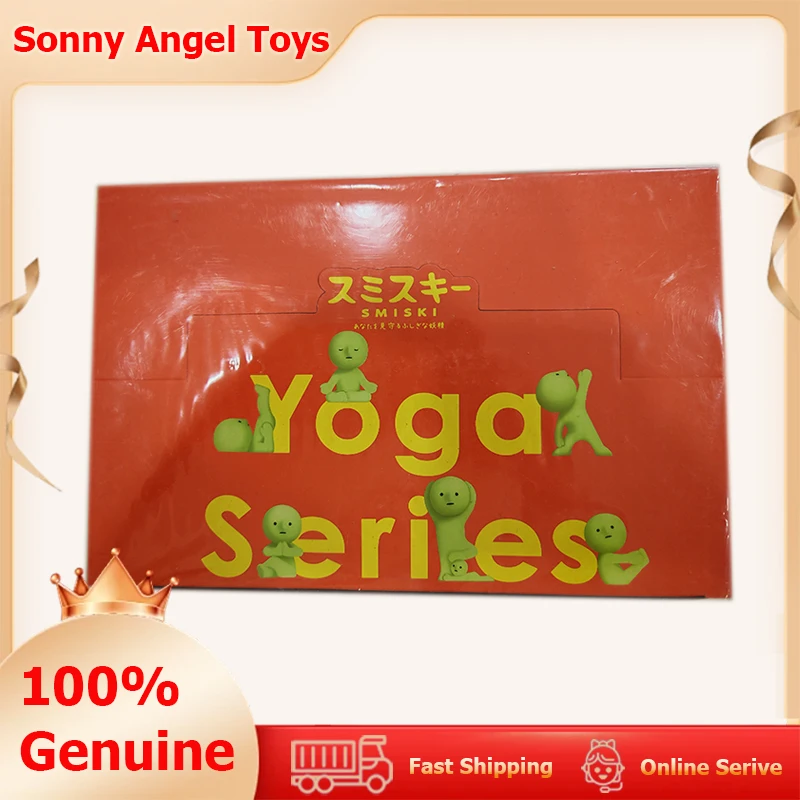 

Sonny Angel Mystery Blind Box Smiski Yoga Series Kawaii Фигурка Милые светящиеся в темно-зеленые куклы Настольная коллекция Подарки Игрушки