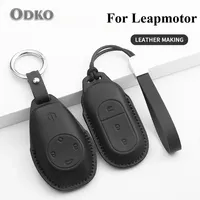 PU Leather Car Remote Key Case Cover Shell For Leapmotor t03 s01 c11 for 2023 Leapmotor C01 T03 S01 C11 Leap Motor Keyless Fob