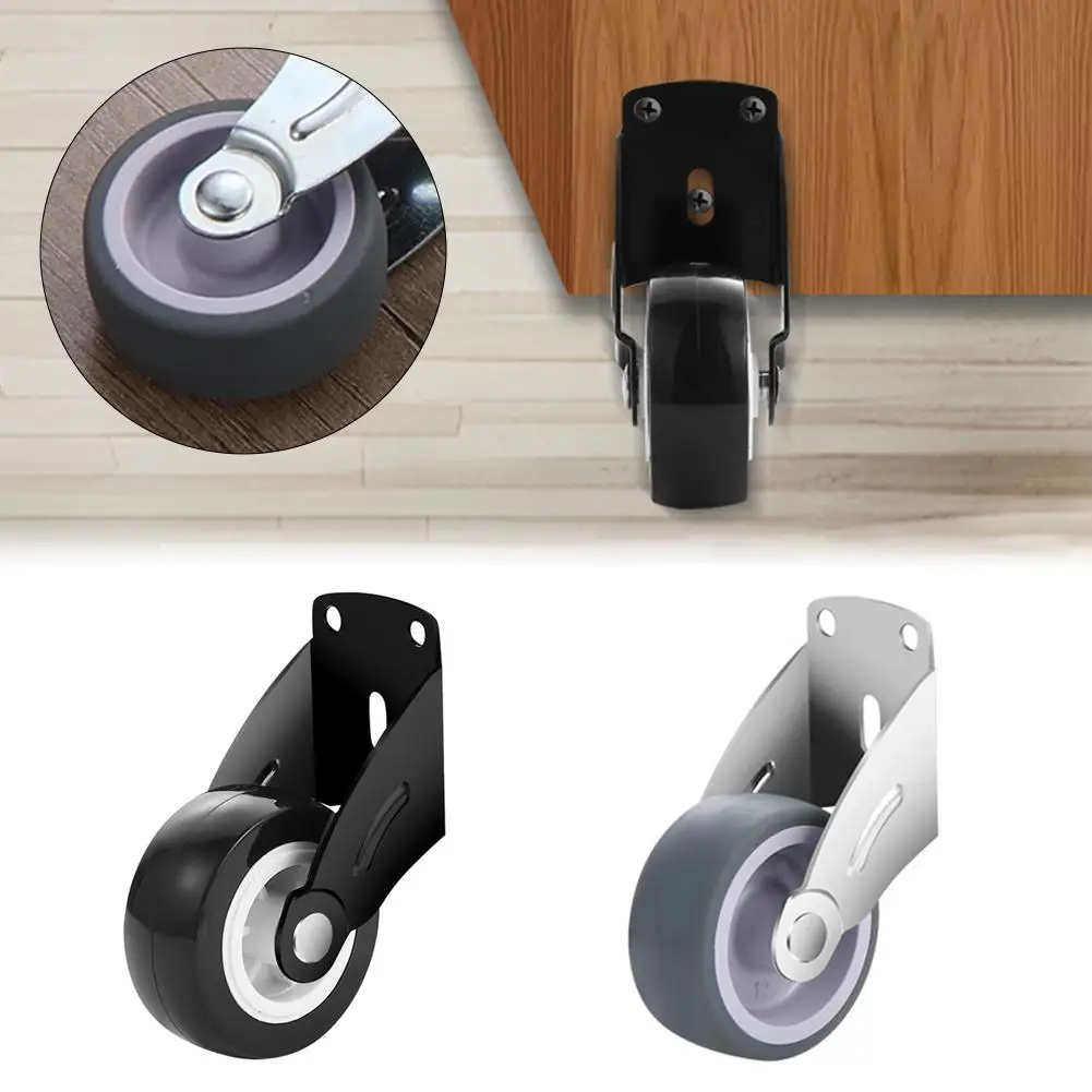 1pcs Furniture Casters Wheels Soft Rubber Swivel Caster Quite Roller Wheels Household Moving Tool For Cabinet Door Tables 2 L5R2