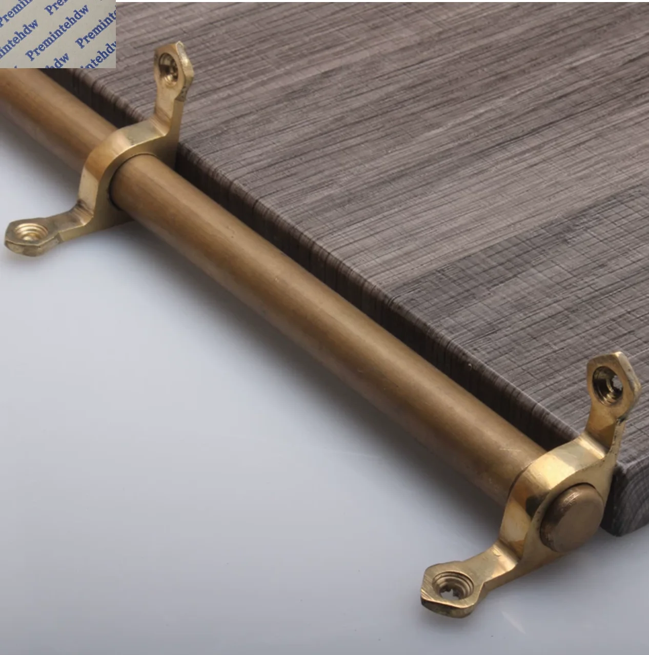 1Pack Brass Stair Rod Carpet Holder Brackets With End Cap-----No Rods Included
