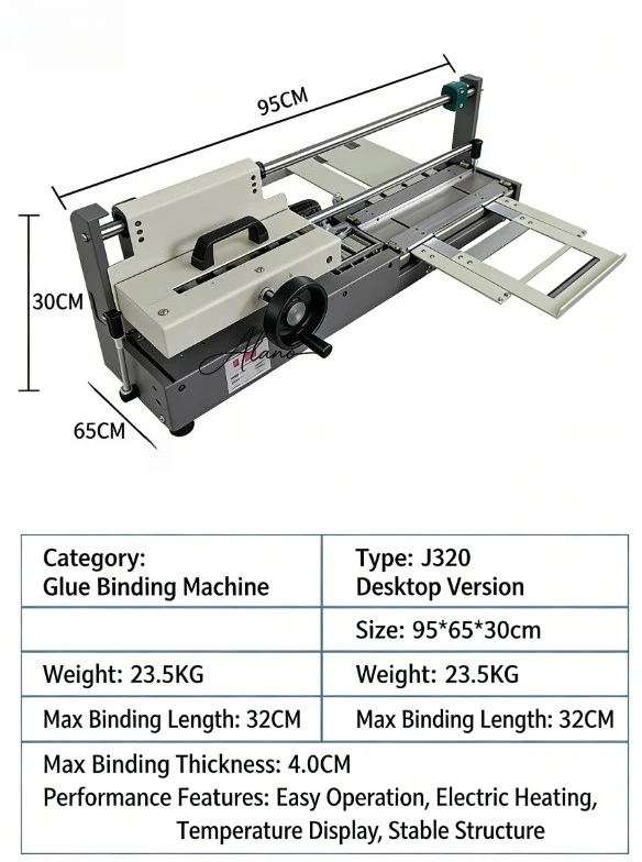 Thermal Melt Binding Machine Desktop Glue Binder for Office Books Documents Finance