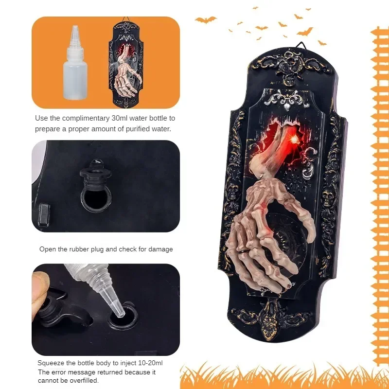 Engraçado Halloween Campainha Indução Spray para Fechadura, Som De Luz, Toque De Som, Layout Do Local De Indução, Ativação De Sensoriamento De Voz