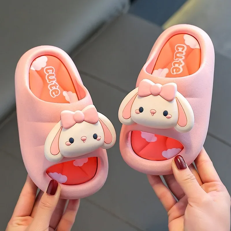 Summer Girls\' Sandals Princess Cartoon Indoor Non-Slip Bathroom Bath Cute Soft Bottom Children\'s Slippers