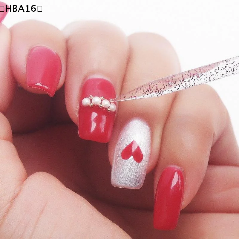 10Set Manicure Tool Set With Crystal Dotting Pen Heart-Shaped Block & Wood File For Nail Polishing And Shaping Care Accessories