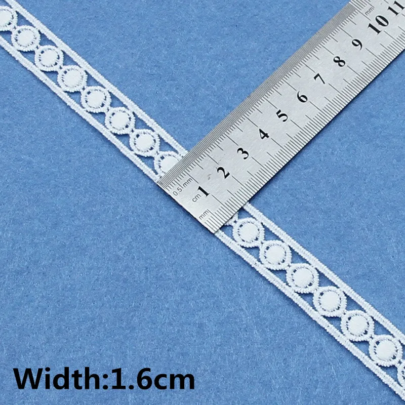 Hochwertige 5 Yards weiße Baumwolle bestickte Spitzenbesatz Bänder Stoff DIY handgemachte Bastelmaterialien Nähen Kleidung Zubehör – Detail 5