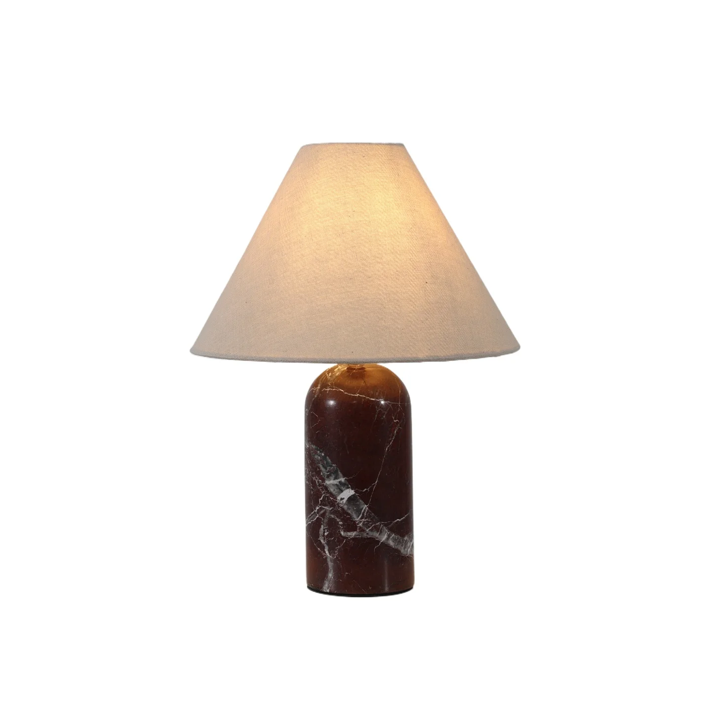 Retro Nordic Marble Bedside Lamp With LED Light For Home Decor Bedroom Living Room Hotel Front Desk Luxury