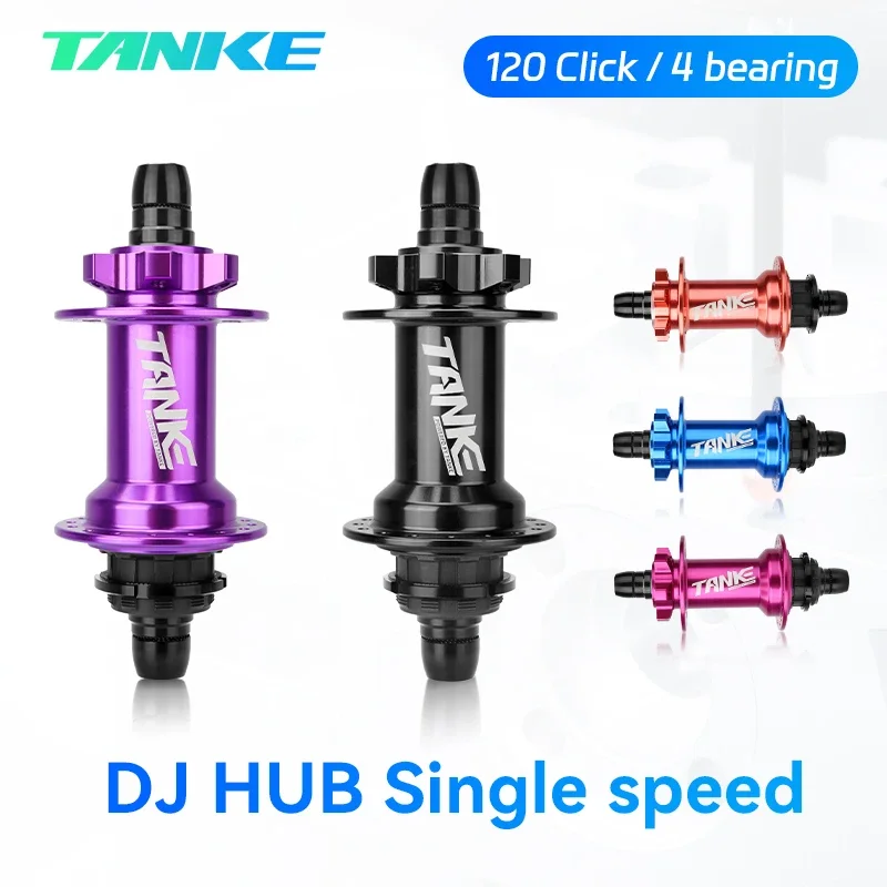 TANKE Dirt Jump Hub Single speed Locks Aluminum Alloy 32holes 120point 135*10mm,DJ MTB hubs Locking ring 6 claw 3 teeth BMX Bike