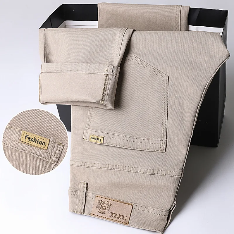 

Men's Jeans Straight Leg Slim Stretch Comfort Denim Pants Casual Fashion Minimalist Classic Style Business Male Trousers