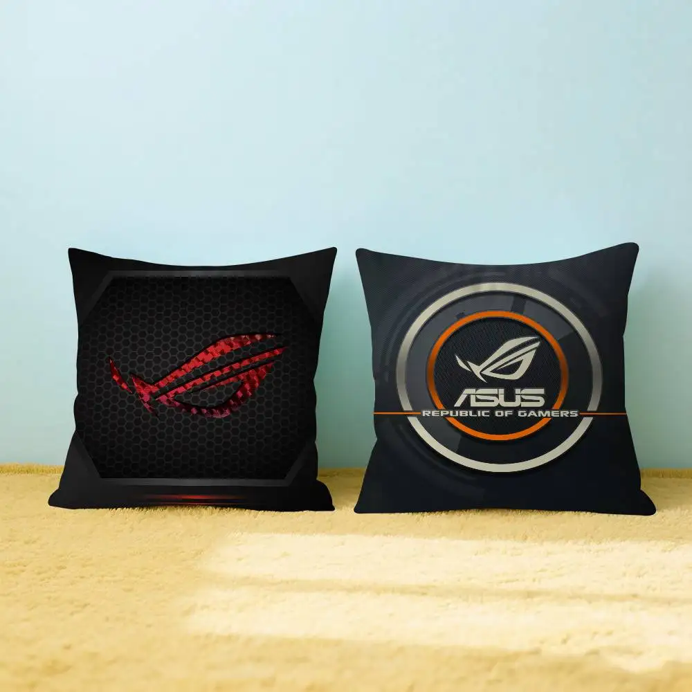 Asus Rog LOGO غطاء الوسادة بوصة مزرعة ديكور المنزل رمي وسادة تغطي لزينة الأريكة