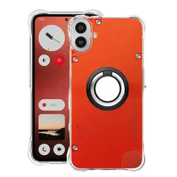 For Nothing CMF Phone 1 Magnetic Ring Stand Holder Case For Nothing Phone 3A Pro 2 Transparent Airbag Soft TPU Shockproof Cover