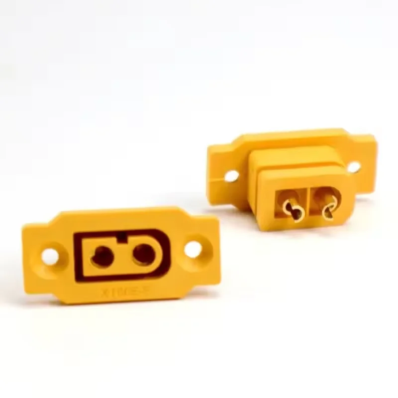 6/12PCS XT60E-F Female Plug Connector XT60 Socket Plugs Panel Mount Fixed With Screws For RC FPV Lipo Battery RC Quadcopter