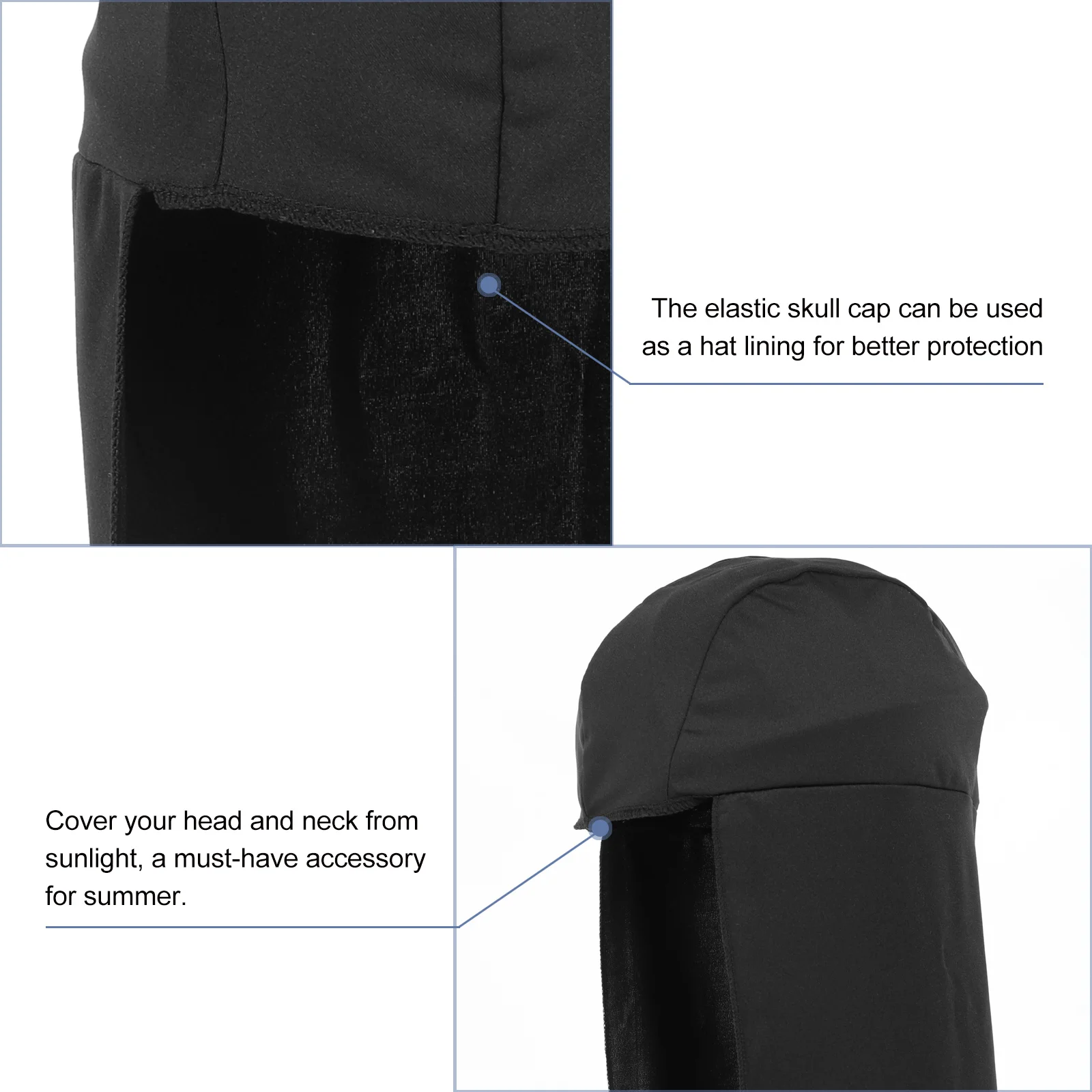 

4Pcs Cycling Sun Protection Caps Cooling Outdoor Long Tail Head Wrap Windproof Hats for Sports Long Tail Wrap Outdoor Sports Hat