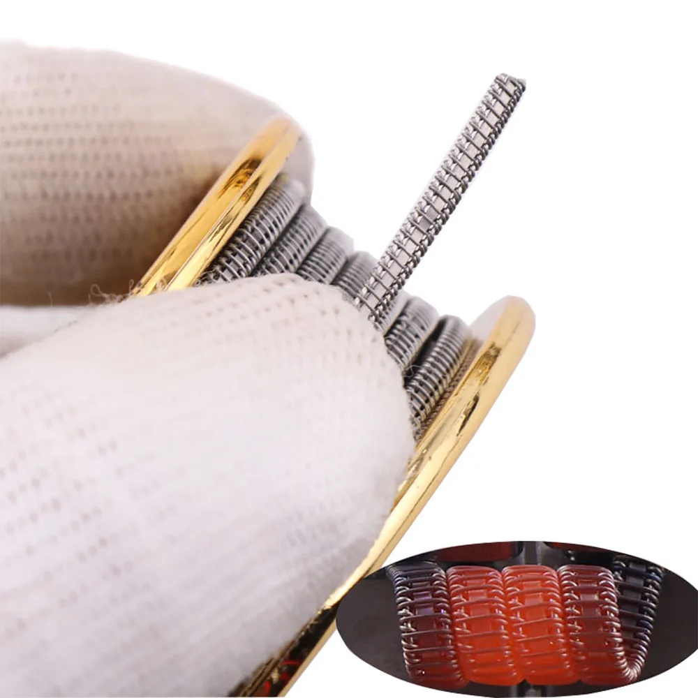 XFKM 5m/roll A1 Juggernaut fuso Clapton sfalsato taiji filo per RDA RBA serbatoio ricostruibile fili di riscaldamento bobina strumento