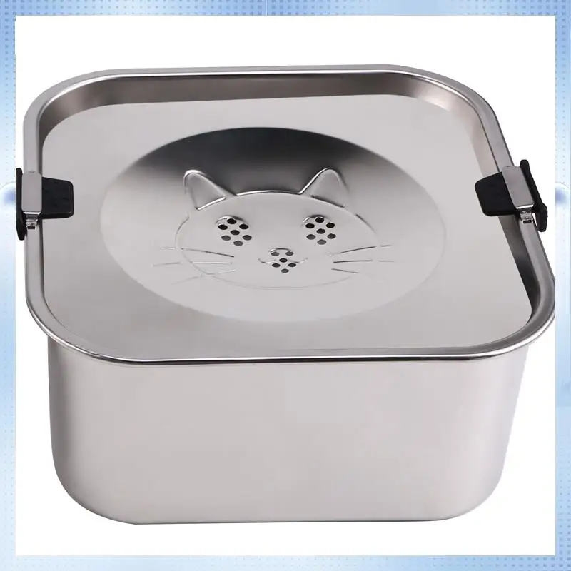 

AD-Stainless Steel Dog Pet Non-Overflow Water Bowl Slow Overflow Water Container Drinking Water Container Pet Supplies