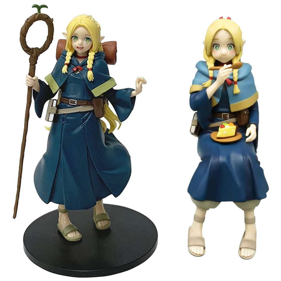 Laberinto de 13-17cm, personaje de Anime de arroz, Marussil, elfo, mago, postura sentada, Leos, modelo de PVC hecho a mano, adorno periférico de animé, regalo