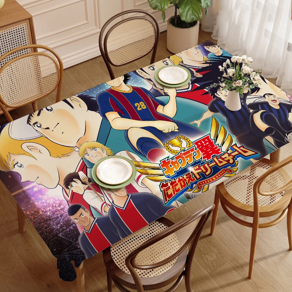 Captain Tsubasa Anime Tablecloth Table Cover Christmas Picnic Party Birthday Wedding Waterproof Desk Cloth Table Decor