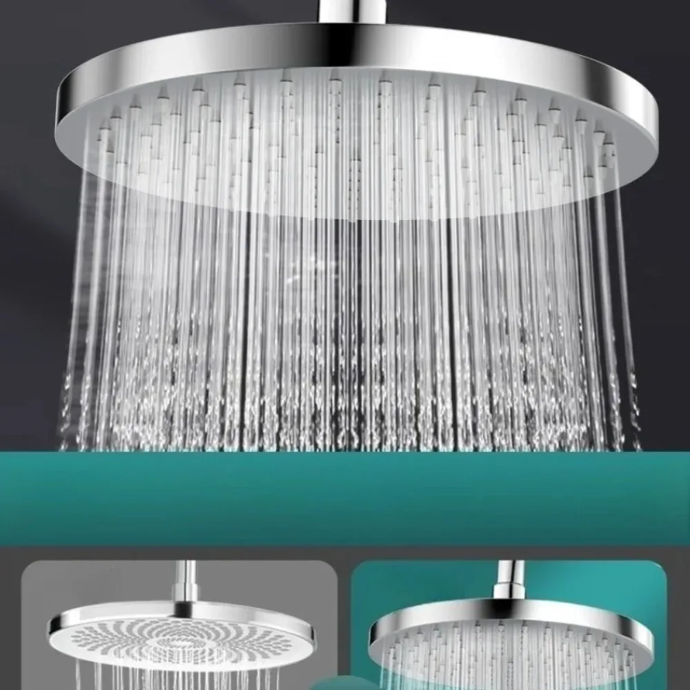 

High Pressure Top Rain Shower Faucet Bathroom Accessories 9 Inch Big Panel Showerhead 6 Mode Supercharge Rainfall Shower Head