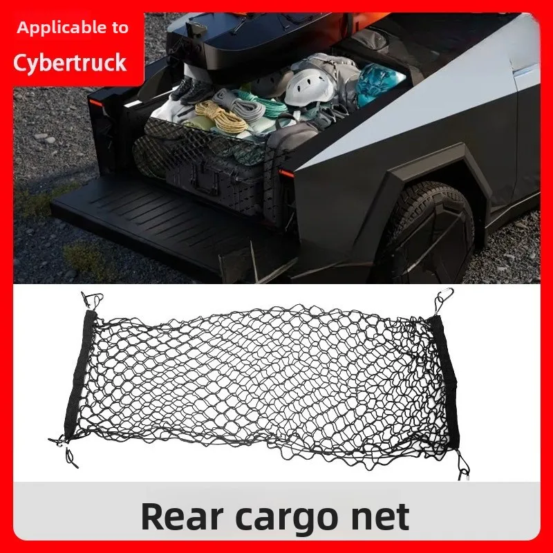 

For Tesla Cybertruck Truck Bed Cargo Net Trunk Organizer Net for Secure Fixing Tidy Storage Car Accessories Custom Modifications