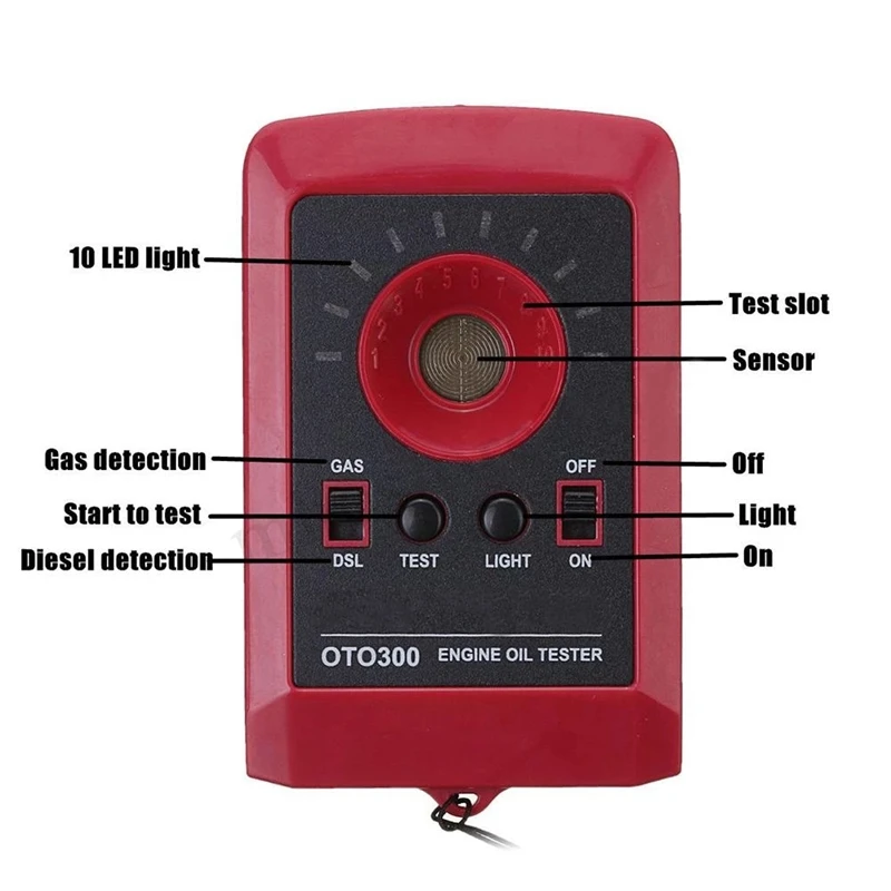 Digital Oil Tester Portable Automobile LED Motor Engine Oil Quality Detector Gas Derv Fluid Analyzer