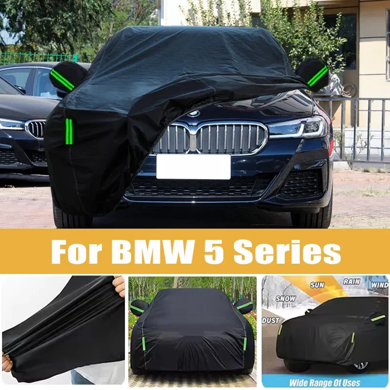 

For BMW 5 Series Full Car Cover Four Seasons Outdoor Sun Anti UV Rain Snow Dust Protection Oxford Cloth Accessories
