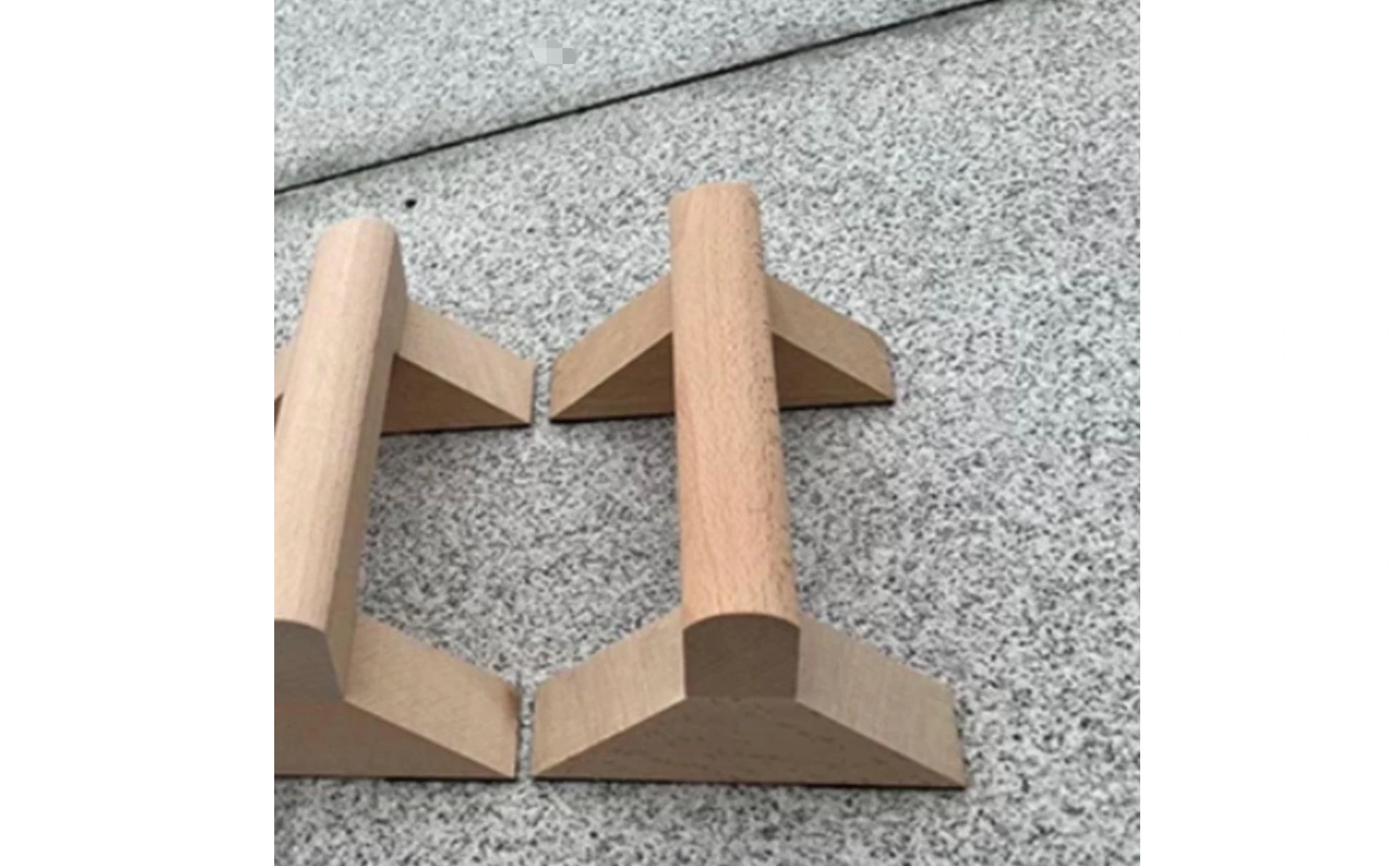 Wooden Push-up Stands Solid Wood Push-up Stands with Triangular Base Parallettes Long-Lasting Fitness Equipment Comfortable Grip