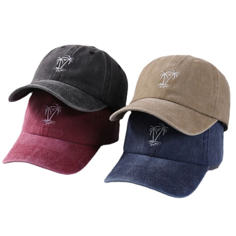 Casual Jeans Baseball Cap for Women Mens Embroidery Tree Snapback Caps Distressed Hip Hop Hat Adjustable Hats