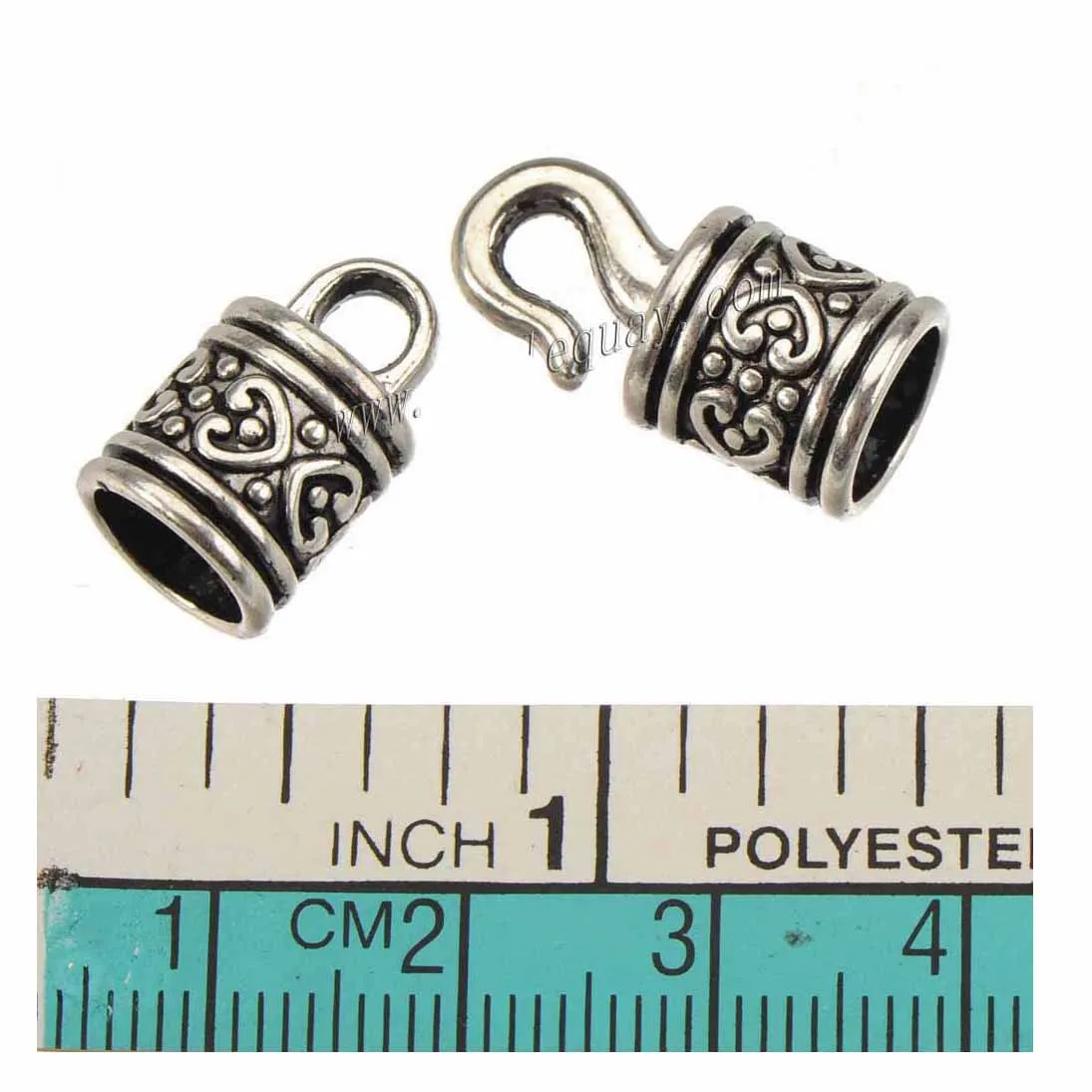 

Clasp Connectors For Bracelets 7mm Round Rope Silver Love Metal Hooks DIY Handmade Jewelry Findings 12 Sets Buckle Of Leather