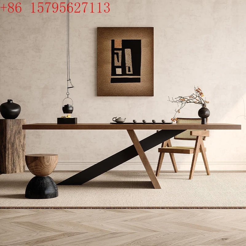 

Журнальный столик из цельного дерева, обеденный стол, двойного назначения, стол начальника, большой чайный столик из бревна