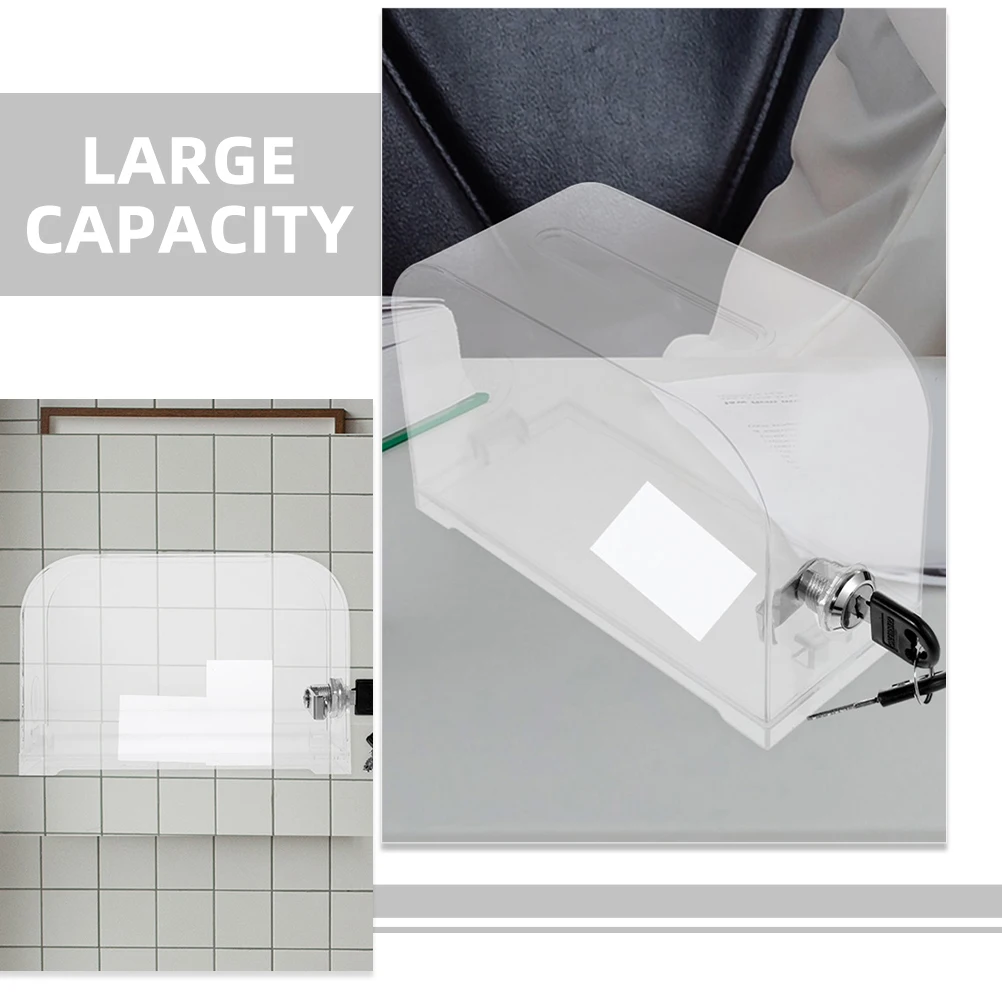 

2 set Trading Card Storage Acrylic Raffle With Lock Box For Cash Donation Wedding Business Cards Organizer Suggestion