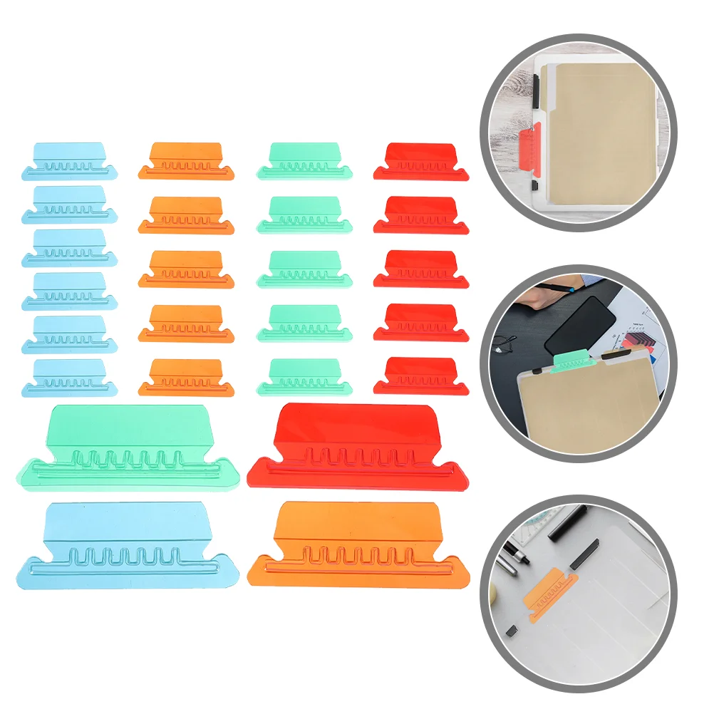 Imagem -06 - Pasta de Arquivo de Plástico para Armários Identificação Rápida Guias e Inserções Color Label Hanging Clip 40 Pcs