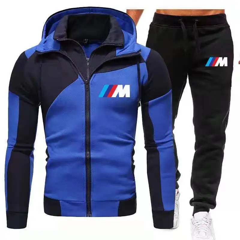 2025BMW Clothes Korean Style Fashion Men's Clothing Thickened Most New Autumn/Winter Men's High-End Sportswear Two-Piece Thick