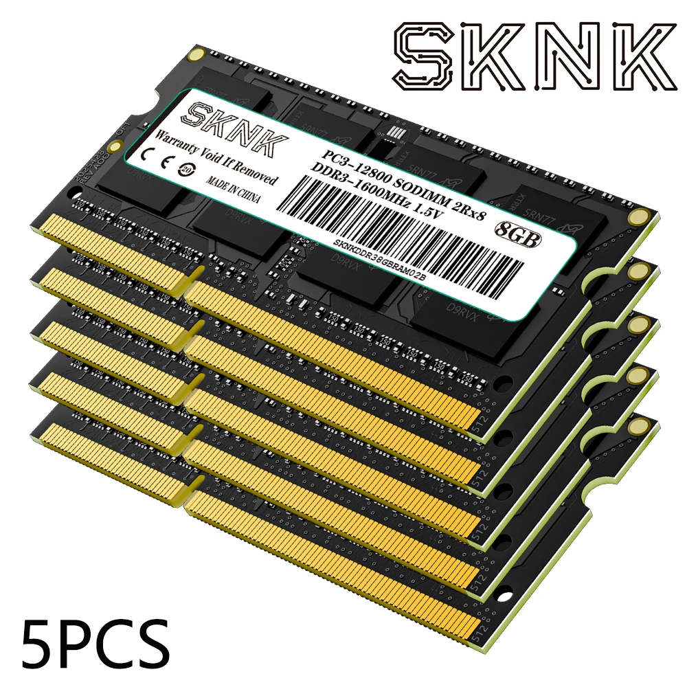 

5 шт. SKNK RAM DDR4 4 ГБ 8 ГБ 16 ГБ 2133 2400 2666 3200 МГц SO-DIMM 1,2 В ноутбук 288Pin PC4-21300S Оперативная память для ноутбука без ECC DDR4 Memoria