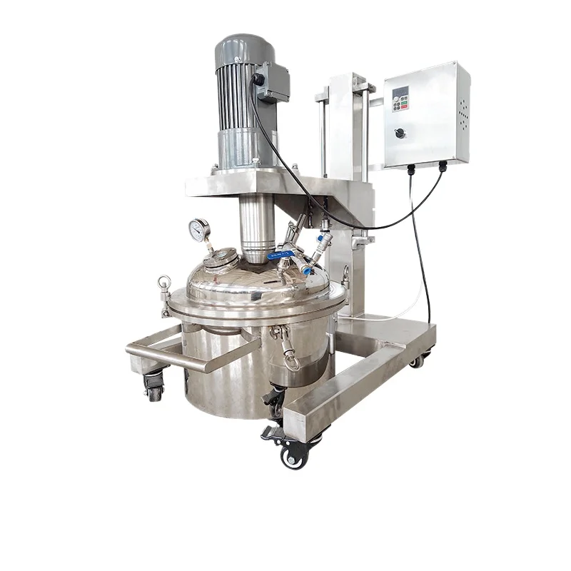 Stainless Steel Vacuum Mixer, Electric Lifting and Variable Frequency Speed Regulation Ink Pharmaceutical Dispersion Mixer
