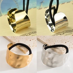 Fashion Personality Hair Circle Exquisite Small Retro Bright Surface Smooth Metal Hair Ring Punk Wild Hair Rope Hair Accessories