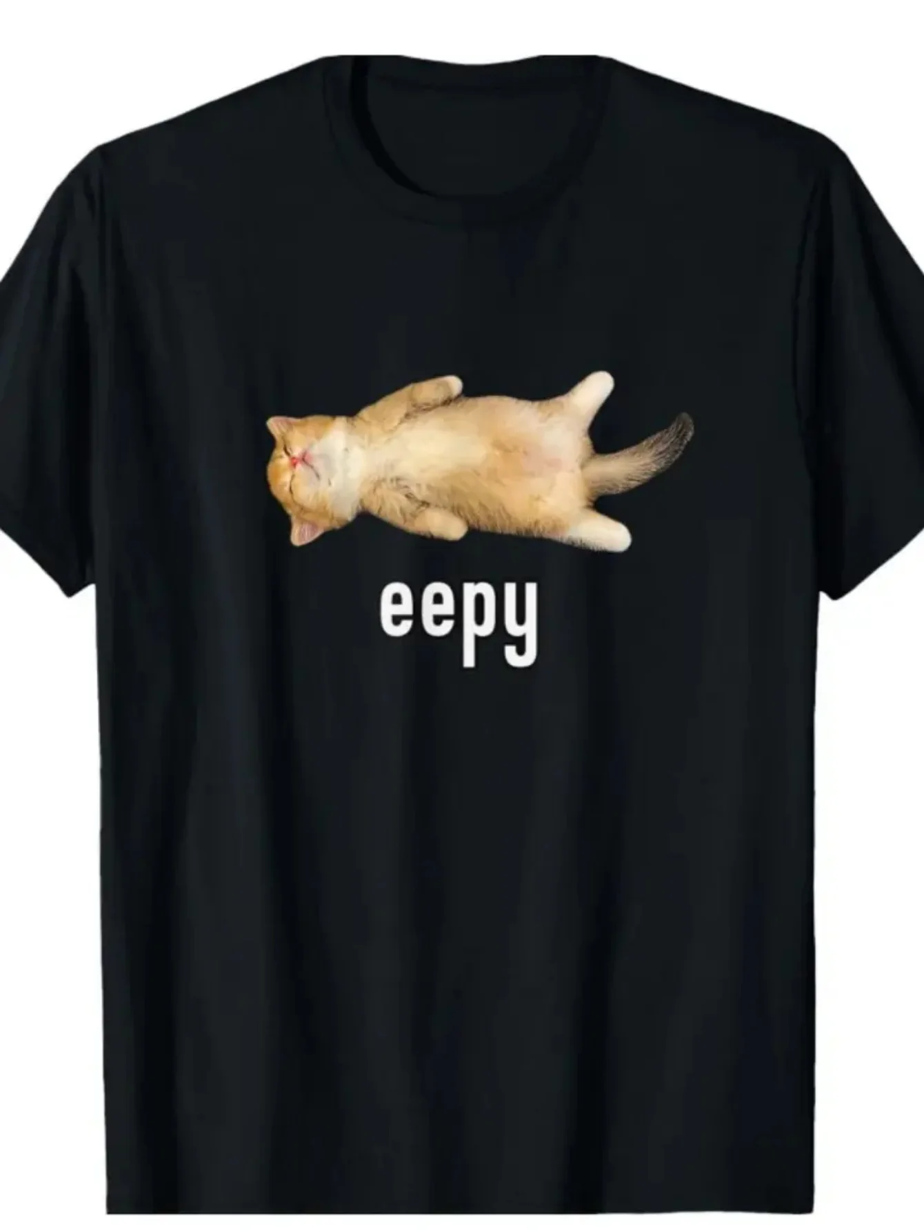 Men's Breathable Cat Print Short Sleeve T-Shirt