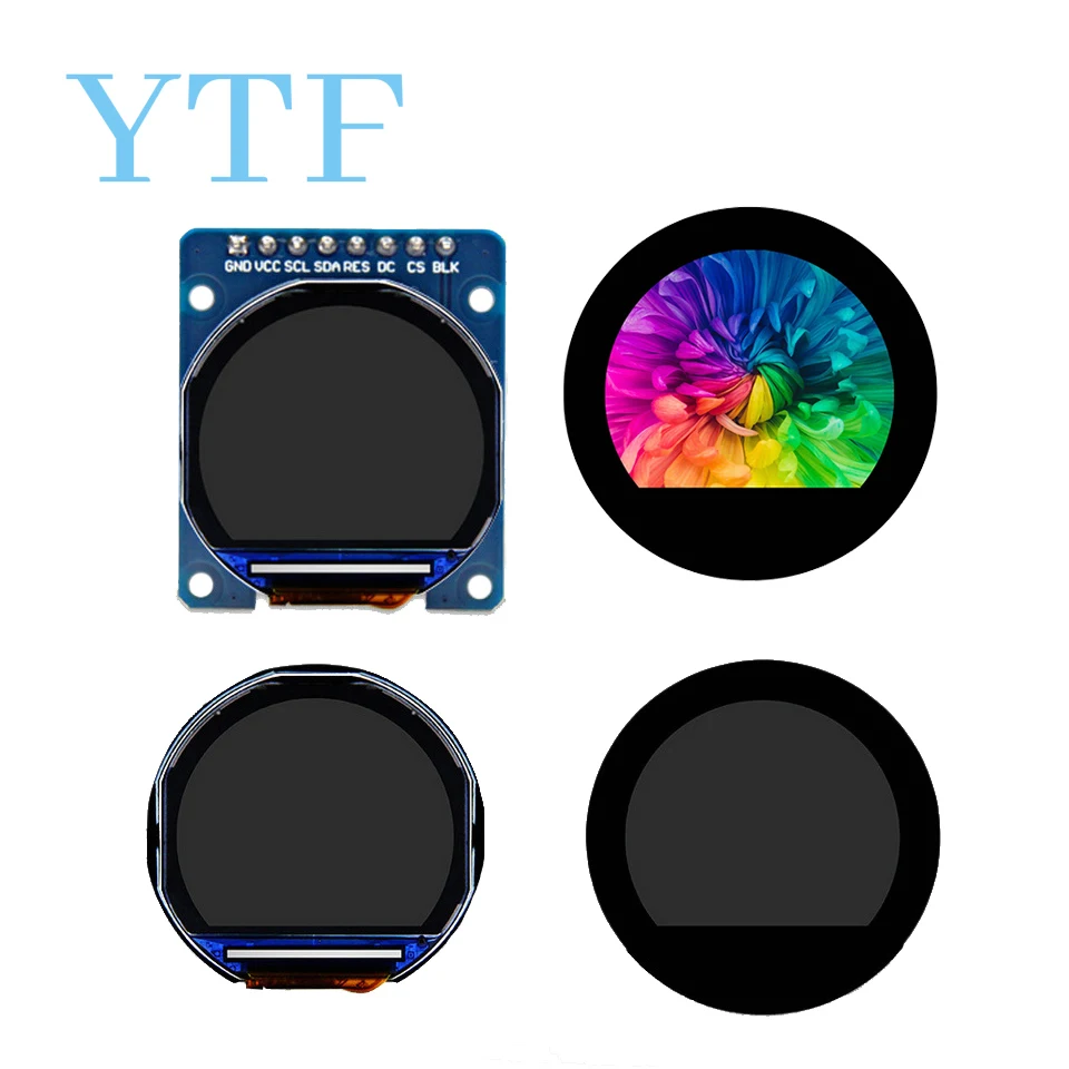 0.96 Inch Round IPS SPI TFT Display Module 0.96