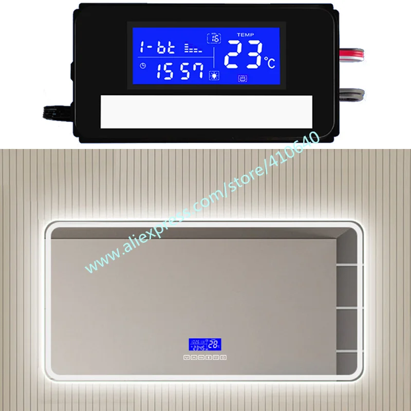 Imagem -02 - Trumsense-relógio Espelho com Temperatura e Data Display Painel de Toque Anti-fog Seis Botões Compatível com Bluetooth K3015cbh