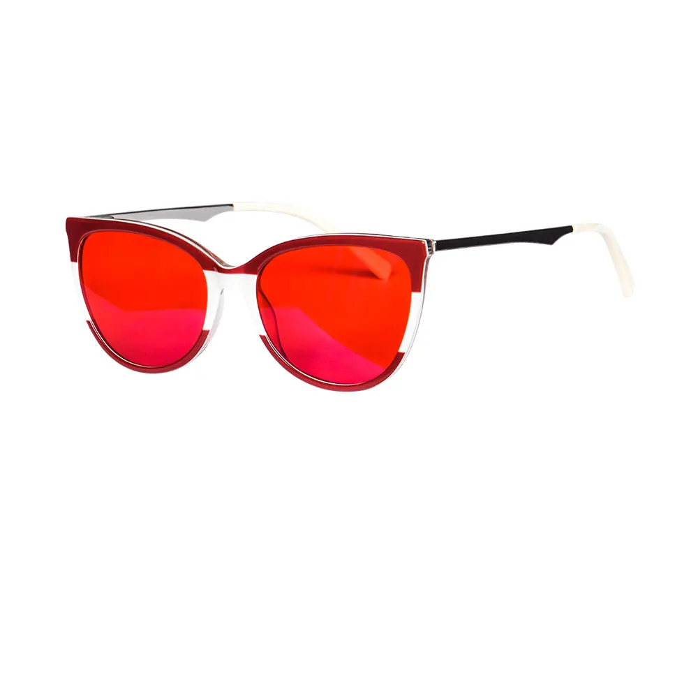 Cat Eye Women Red Lenses Glasses With Anti glare Lenses Blue Light Filters Good Sleep Glasses Eliminate Eye Strain Glasses