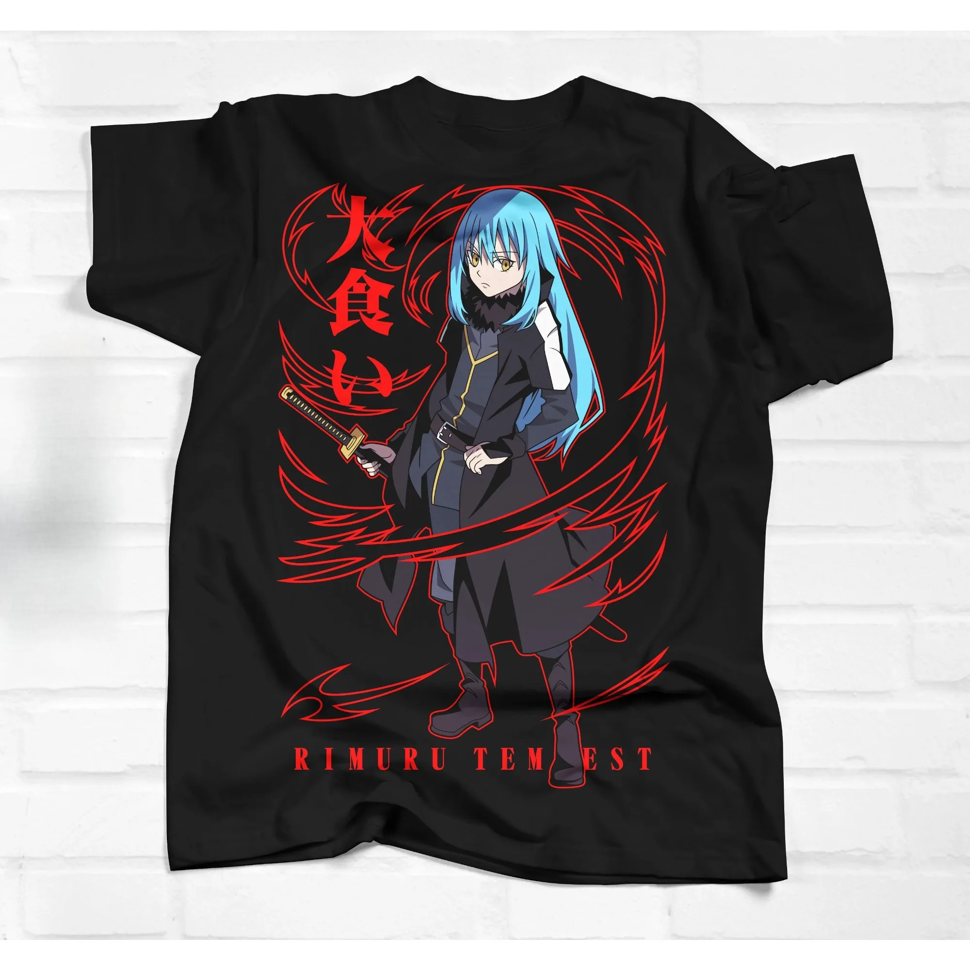 

Japanese Anime Rimuru Tempest Printed T Shirt Men Dark Style Streetwear Aesthetics Graphic Tee Tops Short Sleeve Summer Clothing