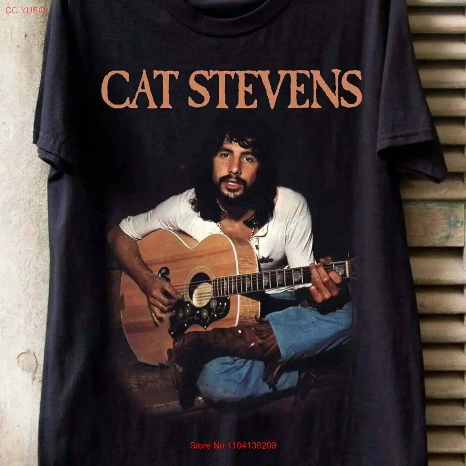 NEW Cat Stevens signed black T shirt All sizes S 5Xl vintage Washed Breathable Soft Slightly graphic Unisex designer clothes