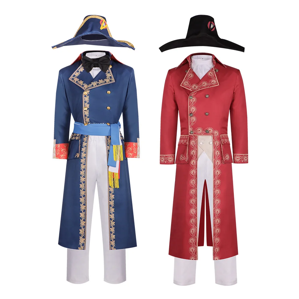 Medieval Royal Knight Costume Napoleon Cosplay Outfit Vintage Court Uniform Men Renaissance Noble Suit for Halloween Carnival Pa