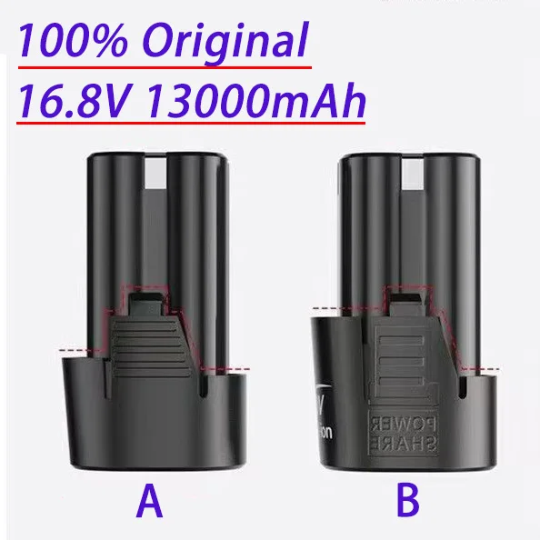 

100%New16.8V 13000mAh Lithium Battery18650 Li-ion Battery Power Tools accessories For Cordless Screwdriver Electric Drill Batter