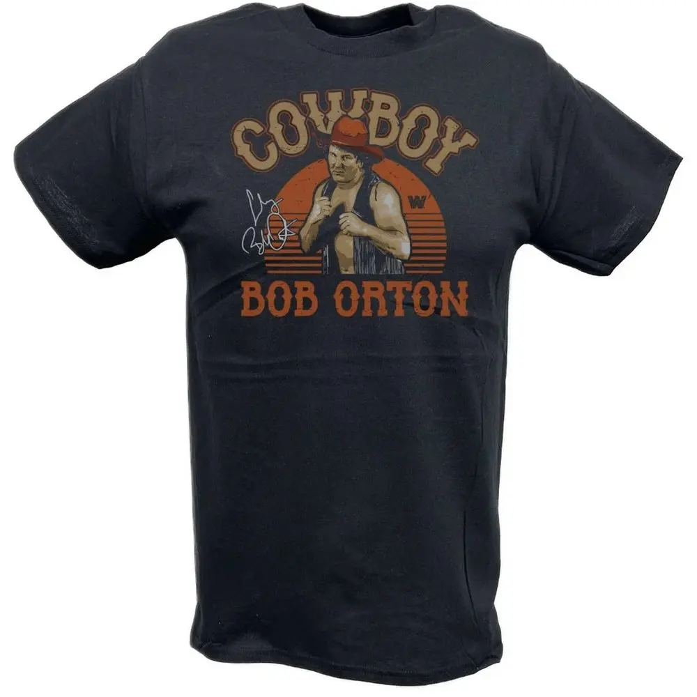 

2025 HOT SALE T SHIRTS Cowboy Bob Orton Retro Logo T-Shirt 00009412#A Wrestling Sports TEE Famous Wrestler FANS man clothes Str
