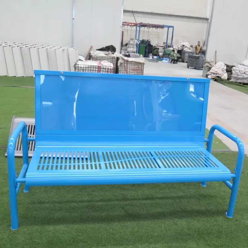 

Commercial out-of-home advertising bench metal street furniture terrace bench street garden chair park bench