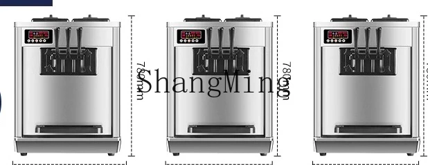 ZYY เครื่องไอศกรีมตั้งโต๊ะแนวตั้งขนาดเล็กเชิงพาณิชย์เครื่องไอศกรีมนุ่มทรงกรวยอัตโนมัติ