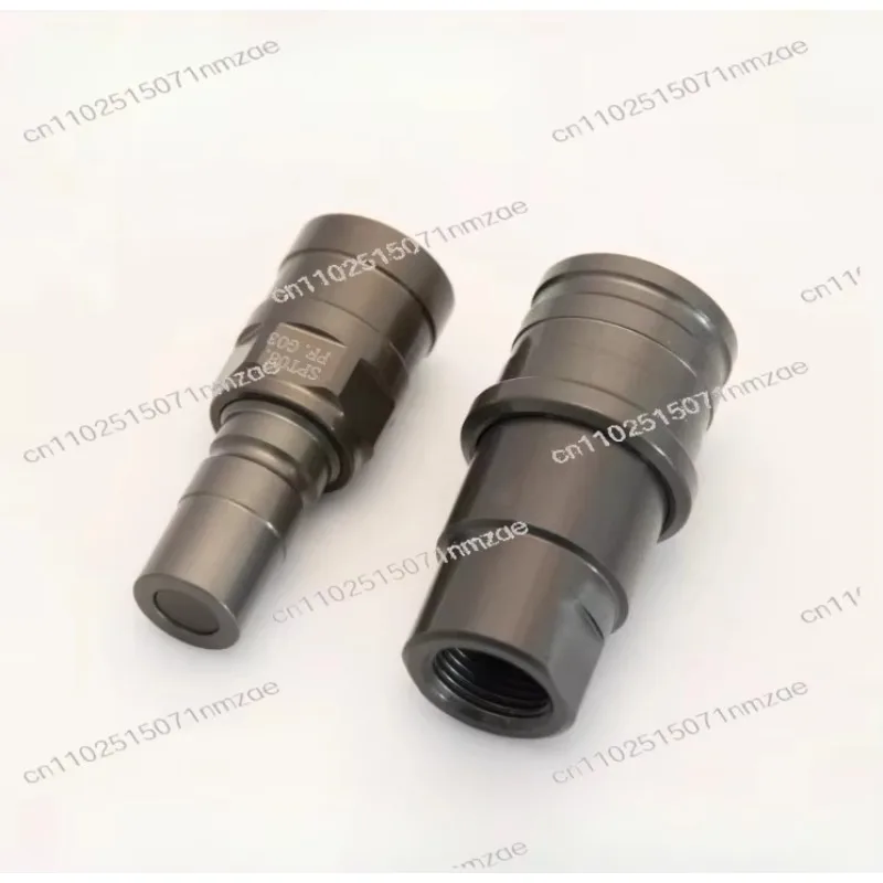 SPT12 Liquid-Cooled Aluminum Alloy Flat Face Quick Connect Coupling - High Pressure Resistant Industrial Hydraulic Fitting