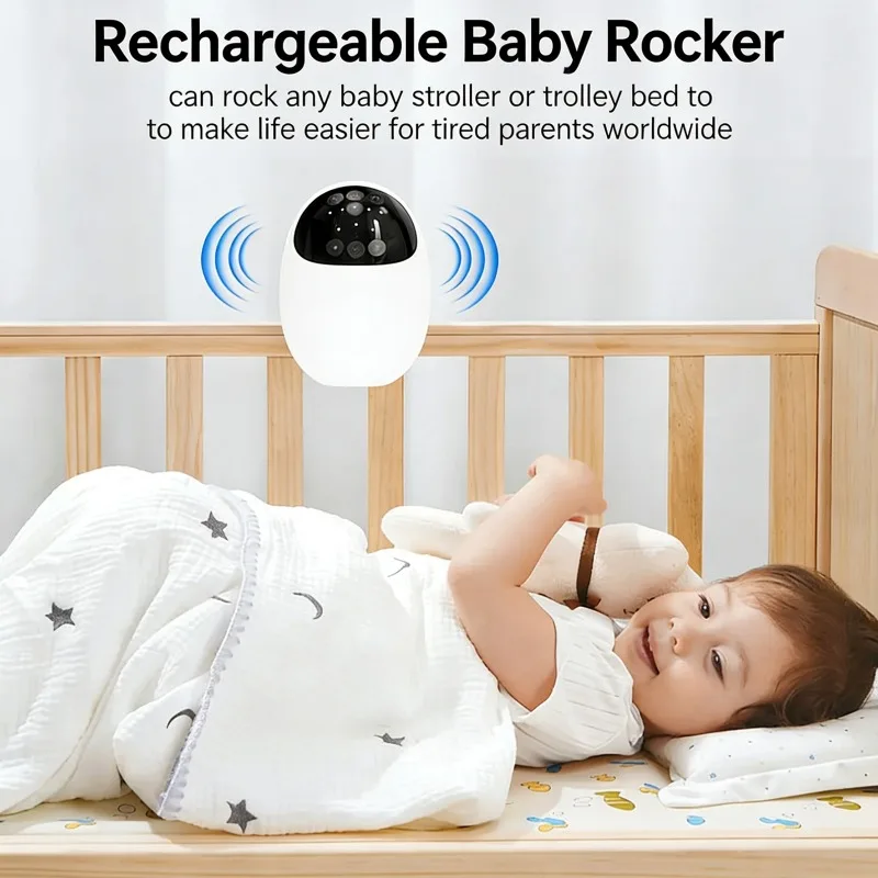 

Беспроводное Bluetooth-устройство для укачивания и успокоения младенцев в коляске с функцией ночника, многофункциональное, для использования на улице